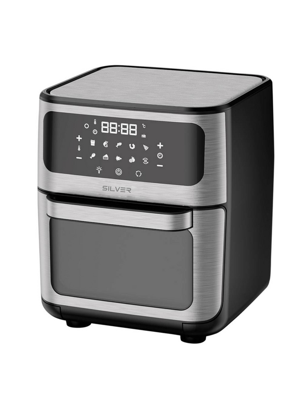 Fritadeira Air Fryer (Sem Óleo) Lisboa 12L 1800W Preta/Cinzenta SILVER