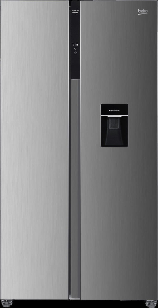Side by Side com dispensador de água Inox BEKO