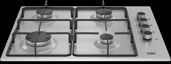 Placa a Gás Encastre Inox 4 queimadores BEKO