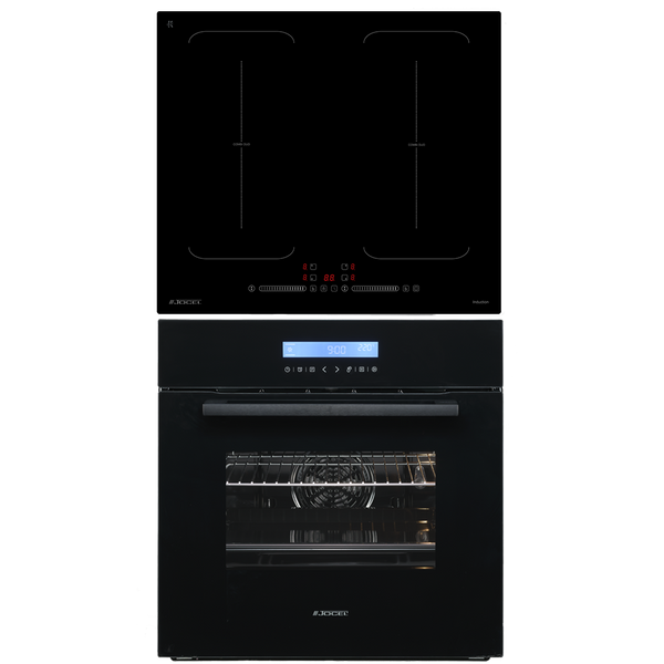 Pack Placa Indução Flex e Forno Digital Preto JOCEL
