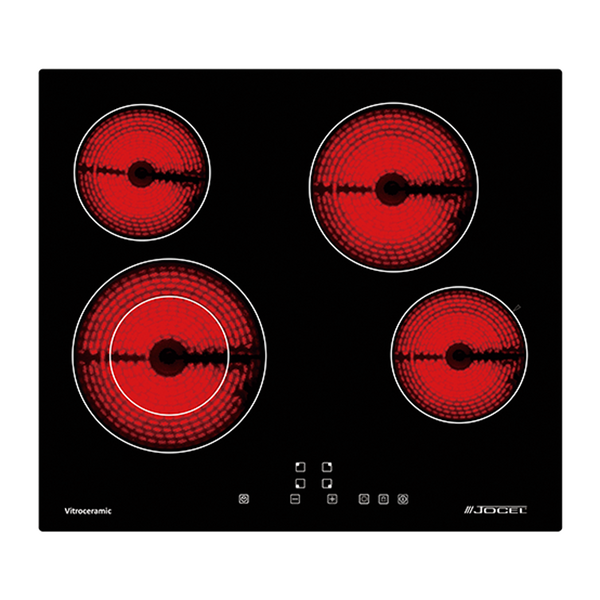Pack Placa Vitrocerâmica 4 zonas e Forno Preto JOCEL
