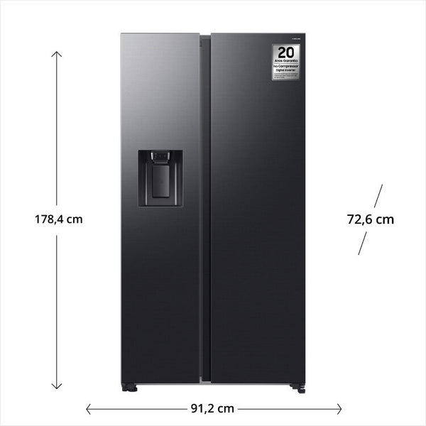 Frigorífico Americano Modo Energia IA SmartThings, 640L, Preto