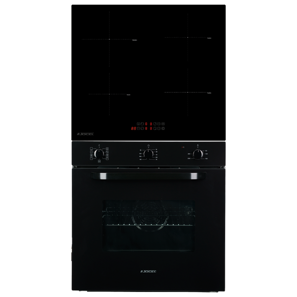 Pack Placa Indução 4 zonas e Forno Preto Elétrico JOCEL