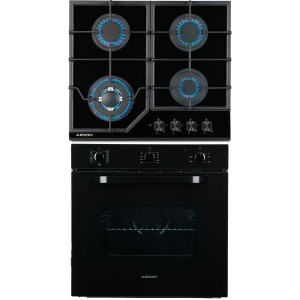 Pack Placa a Gás Vidro Preto 4 discos e Forno Elétrico JOCEL