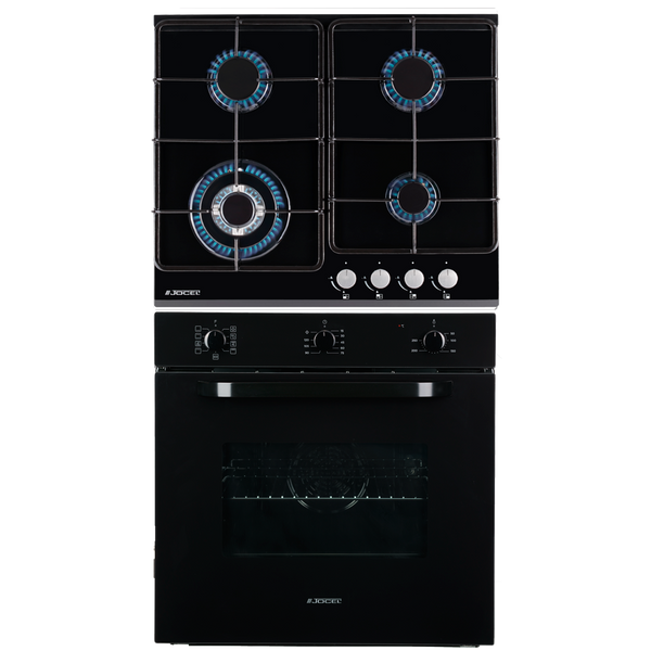 Pack Placa a Gás Vidro Preto 4 discos e Forno Elétrico JOCEL