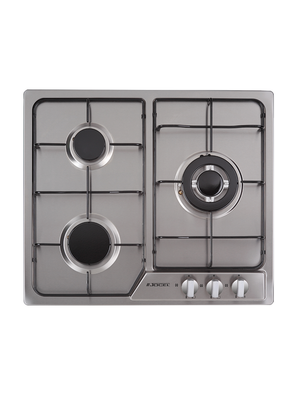 Placa de Encastre a Gás Inox 3 queimadores JOCEL